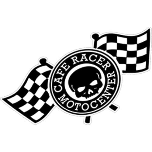 SZWL Creative Car Sticker Cafe Racer Chequered Flag Car Racing Rally Sport Tuning Decal Waterproof Vinyl Stickers,13cm*7cm
