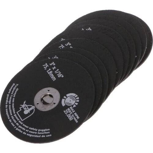 W3JE 10pcs Circular Resin Grinding Wheel Saw Blades Cutting Wheel Disc For Metal Cutting