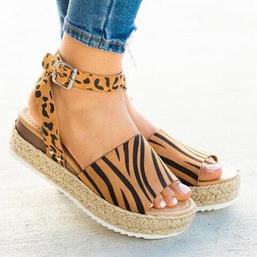 De cuña para mujer Sandalias de tacón alto zapatos de verano Chaussures Mujer Sandalias de plataforma de talla grande