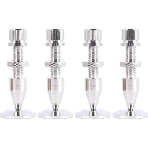 4 sets Speaker Stand Spikes Isolation Spikes Stand Foot HiFi Speaker Shockproof Cone Base Pads Chrome-plated Spikes Base