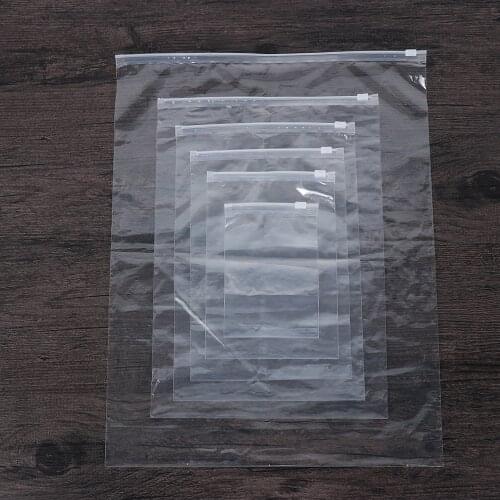 5PC Transparent Waterproof Self Seal Plastic Package Blanket Storage Cloth Durable Pouch Zero Waste Bag Zipper Lock Tools
