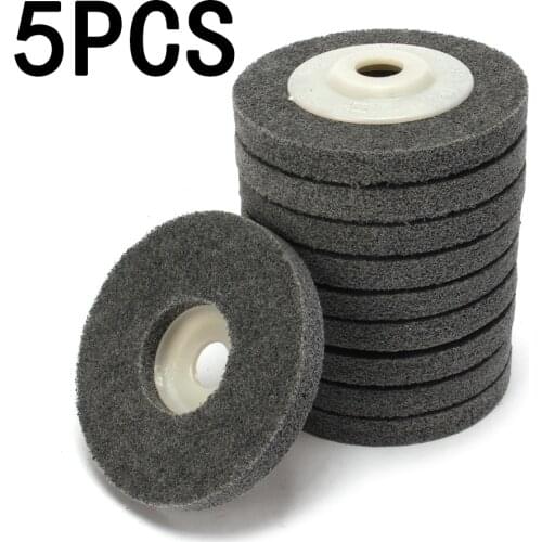 5 Pcs Flap Buffing Wheel Abrasive Nylon Fiber Buffing Wheel Pad Angle Grinder Metal Abrasive Disc For Bench Grinder Rotary Tool