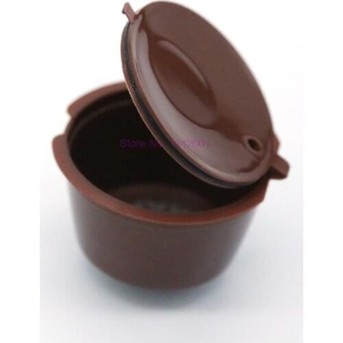 50set 4pcs/set Coffee Filter Cup Reusable Coffee Capsule Filters With Spoon Brush Kitchen Accessories