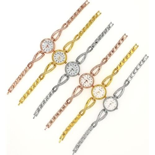 10pcs Rhinestone Watches Women Luxury Brand Stainless Steel Bracelet Watches Ladies Quartz Dress Watches Reloj Mujer Clock