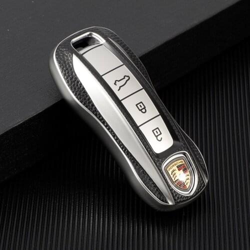 Car Key Case for Porsche Cayenne 958 911 Lepin 996 Acan Panamera 997 944 924 987 987 GT3 Cayman 987 Auto Holder Shell Cover