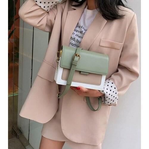 Color Leather Crossbody Bags For Women 2021 Travel Handbag Simple Shoulder Messenger Bag Ladies Cross Body Bag