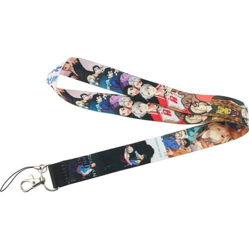 G1741 Anime Keychain Phone Lanyard Cartoon Punk Neck Strap for Keys ID Card Mobile Phone Lanyards