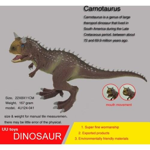 Hot toys figure lovely Carnotaurus high Simulation model Jurassic dinosaur toys action figure Gift toys for children