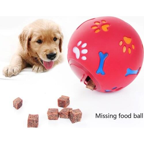 7.5-11cm Pet Dog Toy for Small Large Dogs Pure Natural Rubber Leakage Food Ball Interactive Pet Cat Teething Training Chew Toys