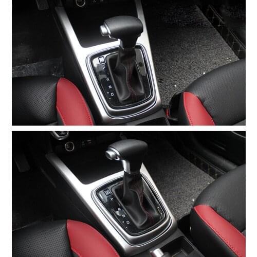 For Kia Rio 4 X-line 2018 2019 Carbon Fiber Gear Shift Box Moulding Cover Sticker Trim Decorative Frame Interior Car Accessories