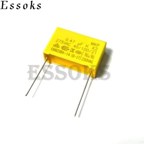 20PCS X2 Safety capacitor 275VAC 0.47UF 474K 275V Pitch 15mm 22.5mm Polypropylene film