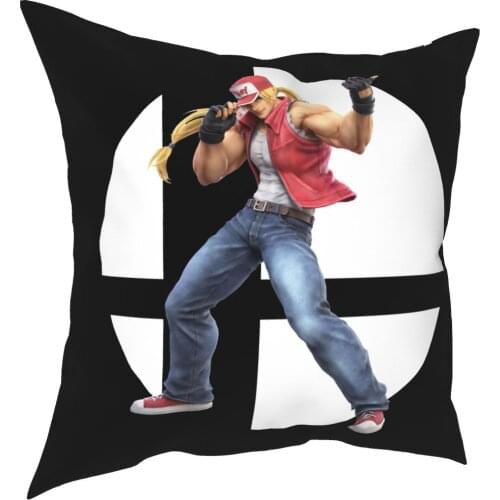 King Of Fighters Terry Bogard Smash Bros Pillowcase Printing Polyester Cushion Cover Decorative Pillow Case Cover Home 45X45cm