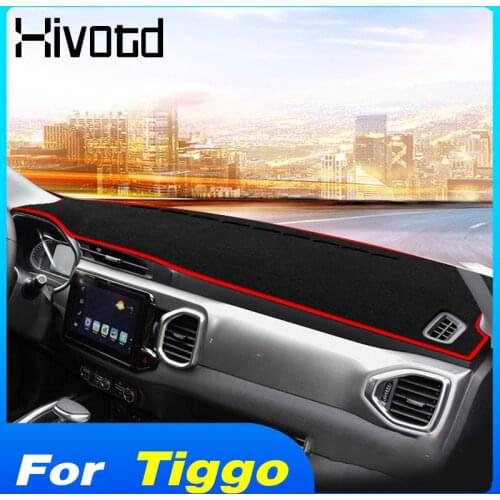 Hivotd Dashboard Mat Car Styling Anti-Slip Pad Interior Protection Accessories Sunshade Cover Carpet For Chery Tiggo 4 2019 2020