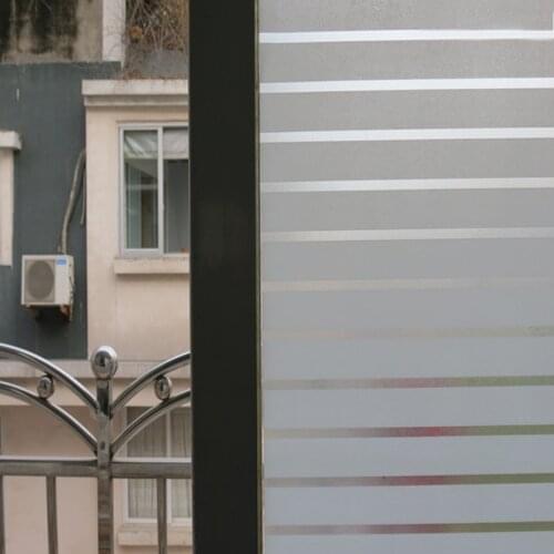 Matte Stripe Window Film Glass Decorative Window Sticker Privacy Frosted Electrostatic adsorption Film Window Decal for Glass