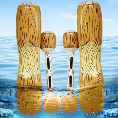 1 Set Inflatable Swimming Pool Floating Toy Wood Grain Row Seat for Kid Adults sup board доска надувная QW