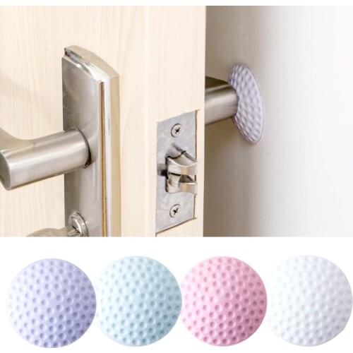 Wall Thickening Mute Fenders Door Wall Stick Golf Modelling Rubber Fender Handle Door Lock Protective Pad Home Wall Stickers