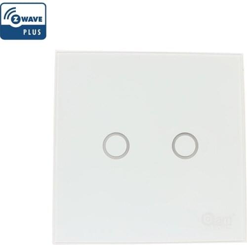 NEO Coolcam Z-Wave Plus 2CH EU Smart Light Switch in Wall Touch Lighting Switch Compatiable With Fibaro Smartthings