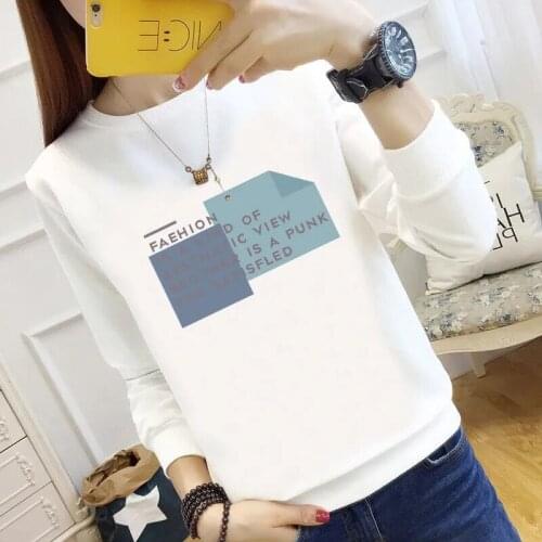 2021 Autumn Winter New Sweatshirt Female White Long-Sleeved T-Shirt Womens Top Bottoming Shirt Large Size Pullover Ladies A326
