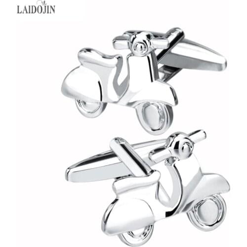 LAIDOJIN Novelty Motorcycle Cufflinks for Mens Shirt Accessoires High quality Groom Wedding Cuff links Brand Men Jewelry