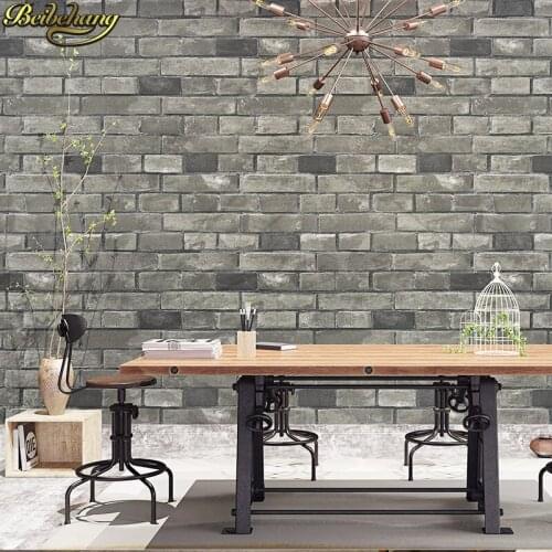 Beibehang Red brick wallpapers for living room 3d wall covering bar hotel bedroom wall papers home decor decoration wall paper