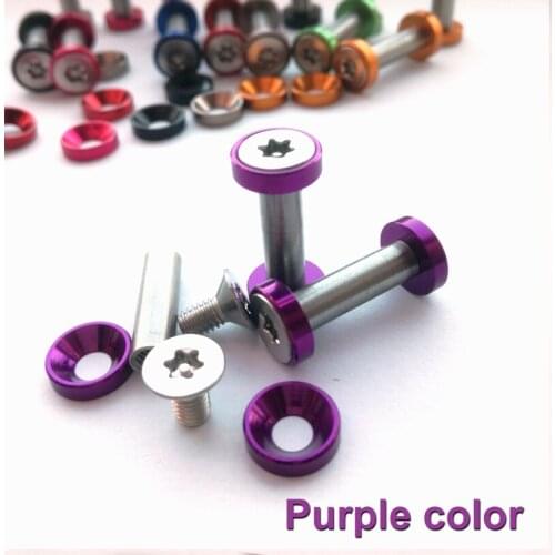 6mm hole Stainless steel Knife Handle TORX Purple color Screws 18mm to 25mm Suitable for 6mm hole
