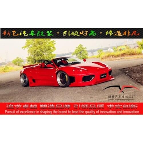 Fit For Ferrari 360 Modified Small Surround Front Rear Lip Lb Wide Body Wheel Eyebrow Exhaust