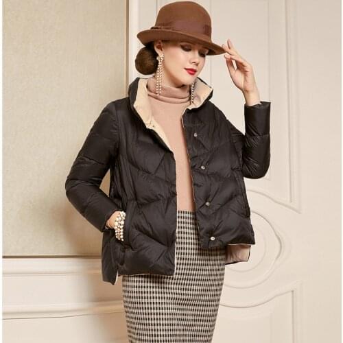 New 2020 White Duck Down Jacket Winter Short Women Down Parka Female Warm Casual Puffer Jacket Snow Outwear