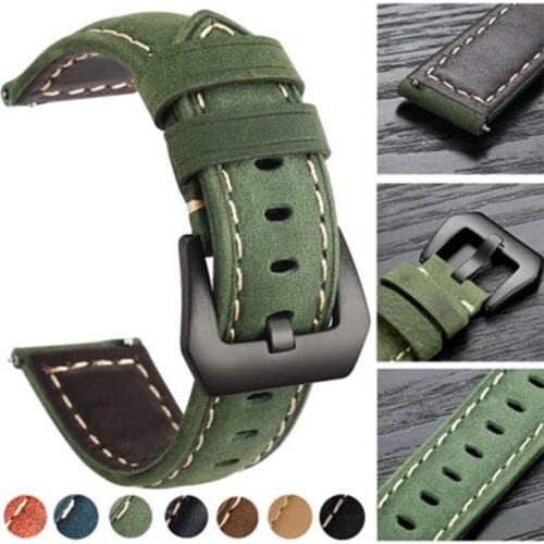 Genuine leather Watchband For Samsung Gear S3 Frontier /Classic Band 20 22 Galaxy Watch 46mm Huawei Watch 2 Pro/ GT Straps Bands