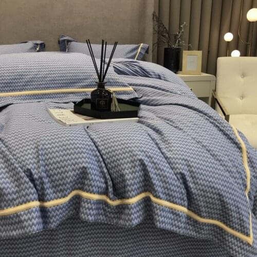 Luxury Double Bedding Sets Cotton Queen Size Comfortable Simple Bedroom Bedding Sets Modern Parure De Lit Household Goods DG50BS