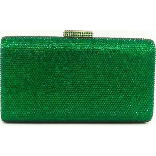 20x10CM New Style Women Rhinestone Bag Horizontal Flap Solid Color Dinner Bag Chain Bag Clutch Bag a6676