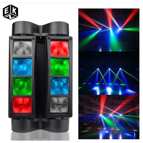 LED mini moving head light 8X10W spider light DJ disco stage lighting effect is suitable for KTV DJ music party dance