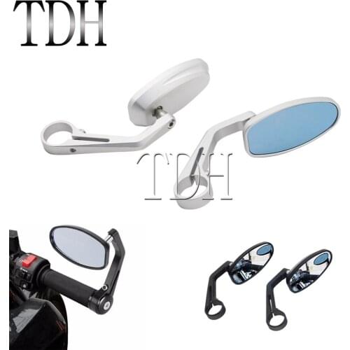 Universal 7/8" Bar End Rear Mirror Motorcycle Motorbike Scooter Rearview Mirror Side Mirrors For Yamaha BMW Cafe Racer Chopper