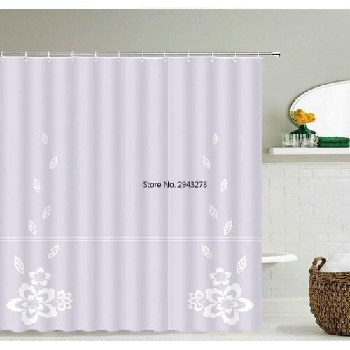 Waterproof Shower Curtain with 12 Hooks Fresh Dandelion Flowers Printed Bath Curtains Polyester Cloth Bathroom Accessories