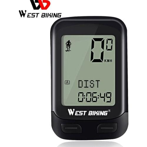 WEST BIKING Waterproof 5 Language Bike Computer Wireless Stopwatch MTB Road Bike Speedometer Cycling Odometer Bicycle Computer
