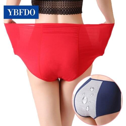 YBFDO Menstrual Panties Women Sexy Pants Leak Proof Incontinence Cotton Plus Size Underwear Women Briefs Period Lingerie