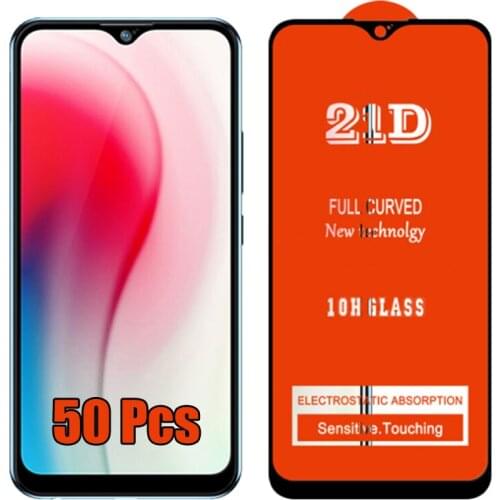 50pcs 21D Tempered Glass Full Glue Cover Film Guard Screen Protector For Xiaomi Redmi Note 9 Pro Max 9A 9C 9S 9T 8 8A 8T K30