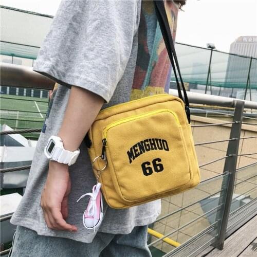 Women Canvas Handbags Ladies Creative Canvas Shoulder Bag Korean Fashion Messenger Bag Student Portable Outdoor Square Bag