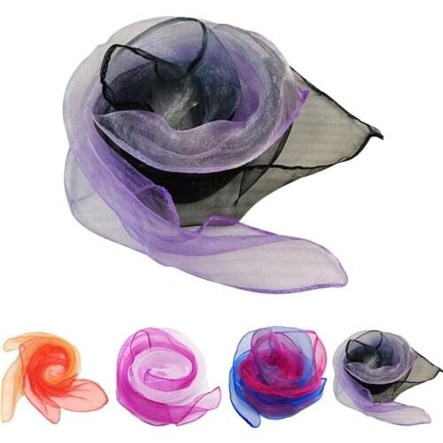 1pc Chiffon Scarf Lightweight Gradient Mesh Shawl Scarf Spring Summer Square Scarf For Women Clothing Accessories