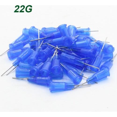 100pcs 22G Precision passivated S.S. Dispense Tip with PP Safetylok hub, 0.5" Tubing Length glue dispenser needles DropShipping