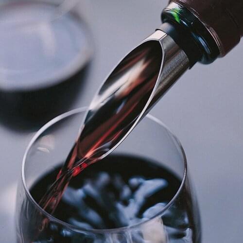 1000pcs/lot 2 In 1 Wine Stopper Red Wine Pouring Tool Stainless Steel Wine Bottle Stoppers Funnel Pourer Wine Bottle Pourer