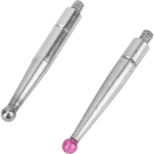 2PCS Dial Test Indicator Probe Lever Indicators Dial Gauge Needles Measuring Leverage Dial Indicator Tungsten Steel Ruby Head