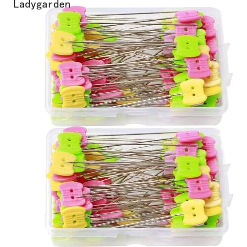 200PCS 52MM Patchwork Needle Craft Flower Button Head Pins Embroidery Pins for DIY Quilting Tool Sewing Accessories