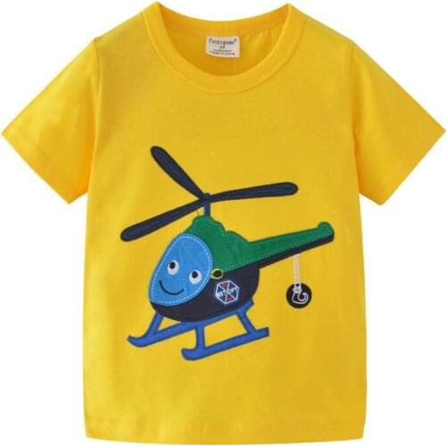 Funnygame Toddler Summer T shirts Cartoon Printed New 2020 Baby Cotton Clothing Casual Tees Tops Boys T shirts