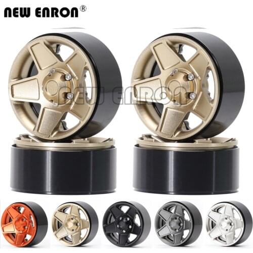 CNC Metal 4Pc 1.9" Beadlock 5-Spokes Wheel Rims RC Hub for 1/10 RC Crawler Car Traxxas TRX4 Axial SCX10 Tamiya Defender D90 D110