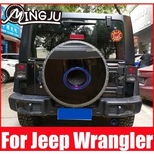 For Jeep Wrangler JL 2018 2019 2020 Tail Exhaust Tip Pipes Education Pipe Muffler Stainless Steel Car Exterior Accessories
