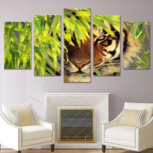 HD Printed Bamboo Tiger Painting on canvas room decoration print poster picture canvas Free shipping/ny-1569