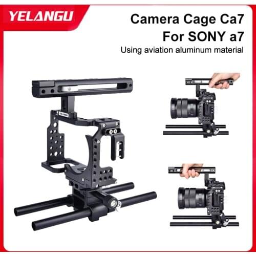 YELANGU Camera Cage Ca7 for SONY a7 Aluminum wear resistance Professional Camera DSLR Cage Fit For Sony A7 series A7K A72 A73