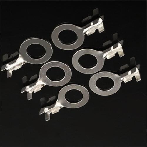 100pcs/lot 431 8mm Dia Copper Circular Splice Terminal Wire Naked Connector For 0.2-6.0mm2 Wire