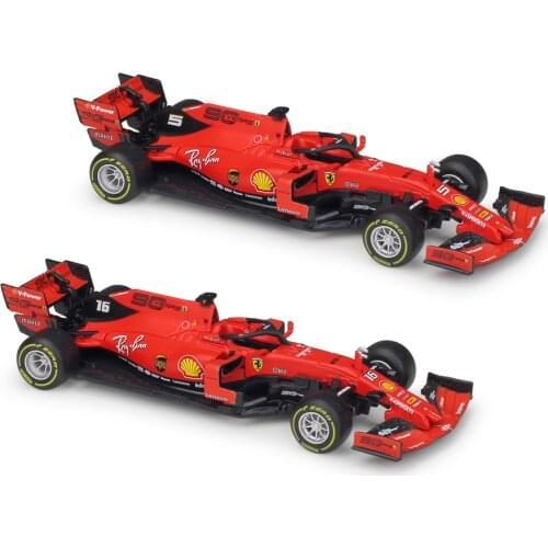 Bburago 1: 43 F1 racing 2019 SF90 model dual car set simulation alloy car model Adult Collection Gift Decoration toys for boys