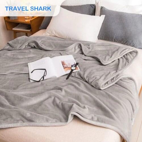 Soft thermal coral fleece cover blanket bed sheet fleece-lined machine washable flannel blanket 200 x 230 autumn and winter